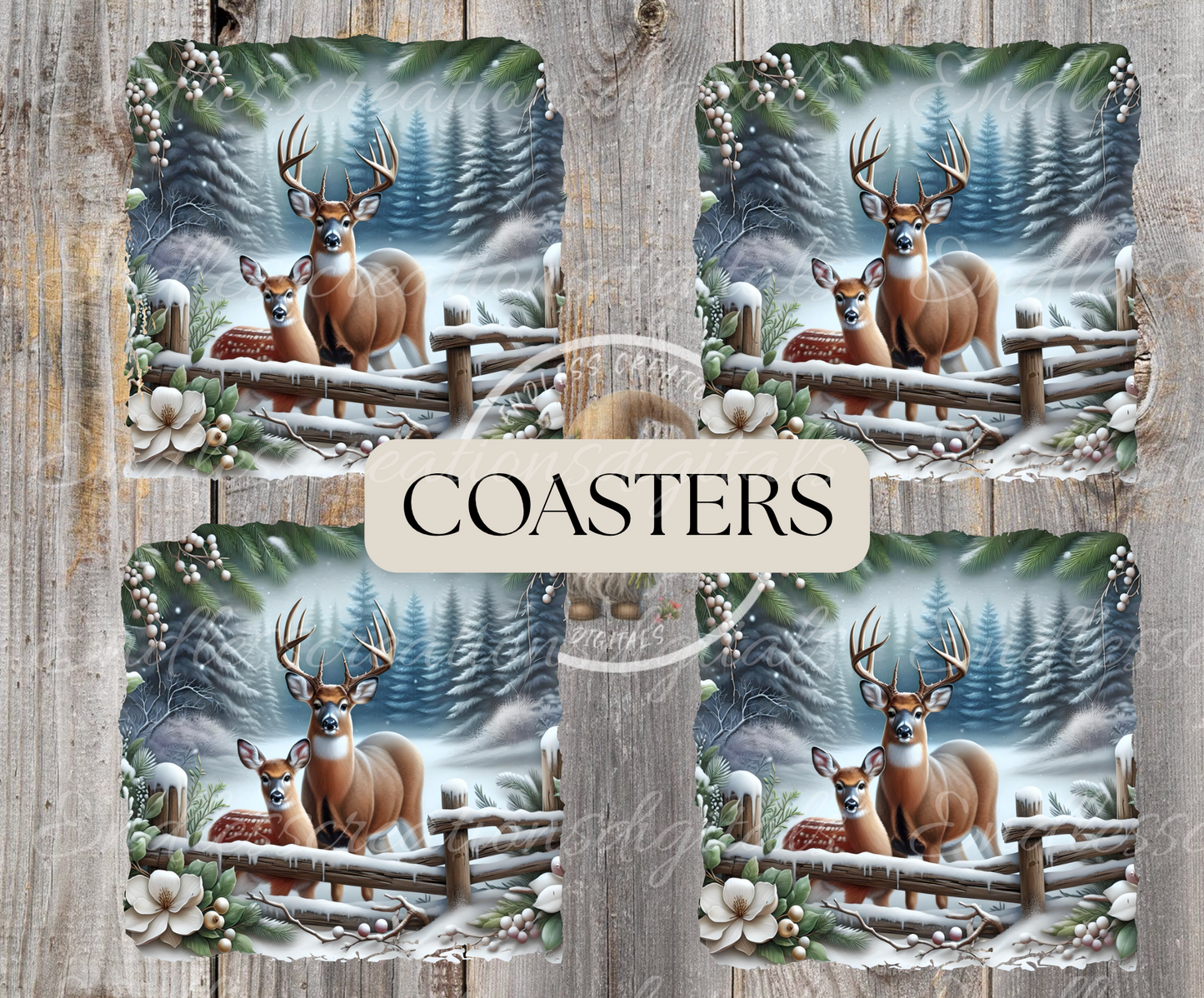 WINTER DEER BUNDLE OF 6 DESIGNS