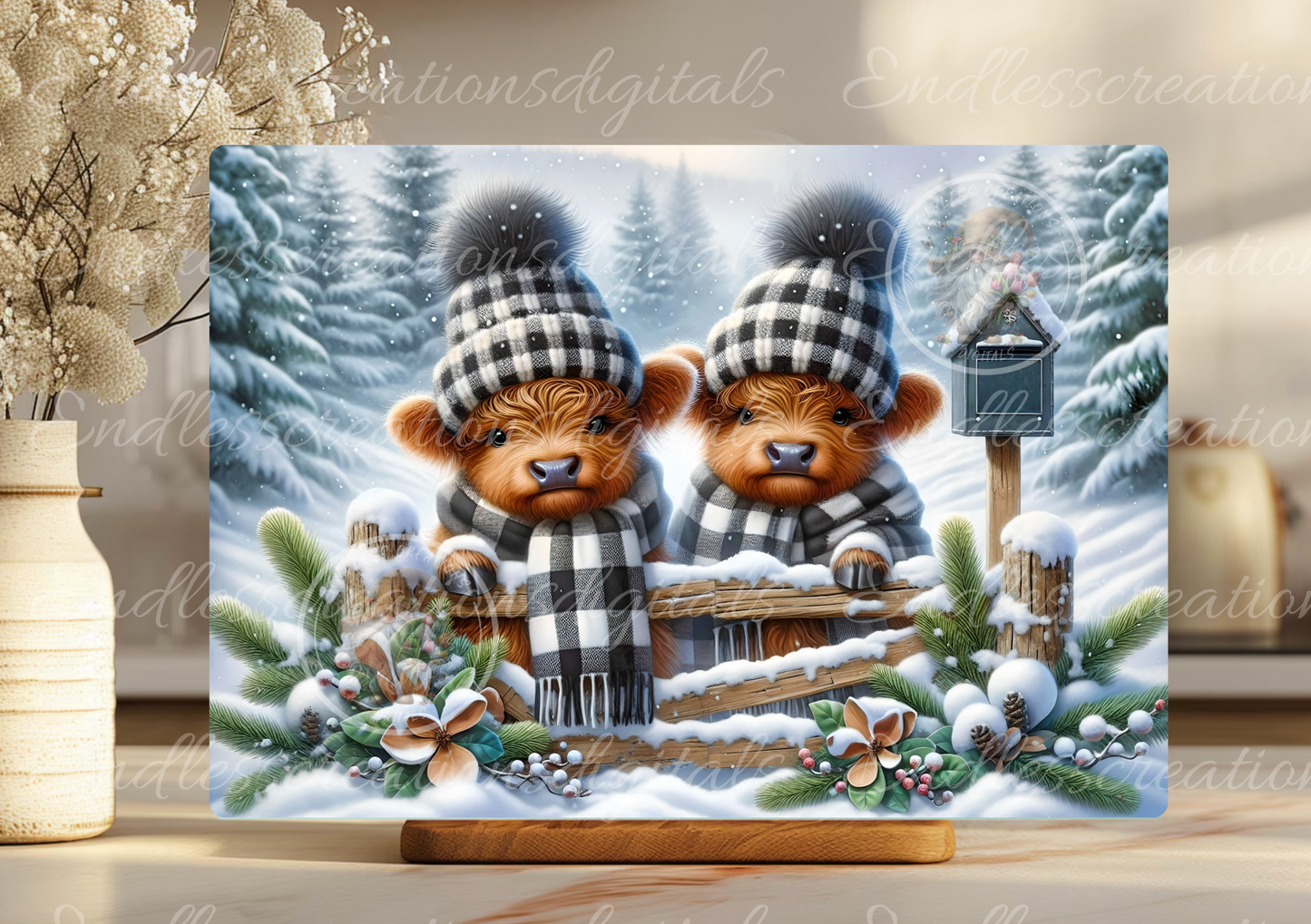 WINTER BABY HIGHLANDS RECTANGLE/TINS