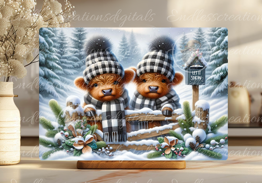 WINTER BABY HIGHLANDS RECTANGLE/TINS