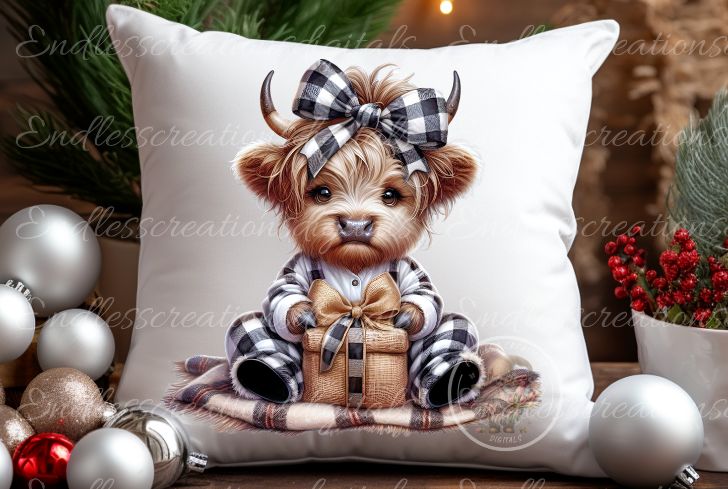 HOLIDAY WINTER HIGHLAND GIRLS TRANSPARENCIES BUNDLE OF 8