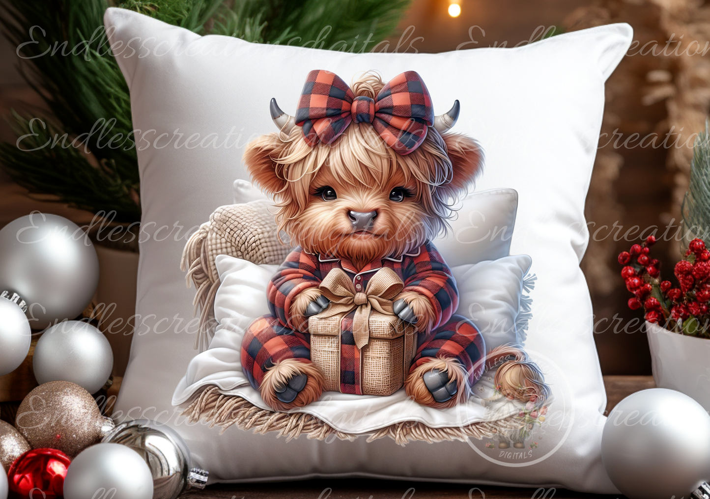 HOLIDAY WINTER HIGHLAND GIRLS TRANSPARENCIES BUNDLE OF 8