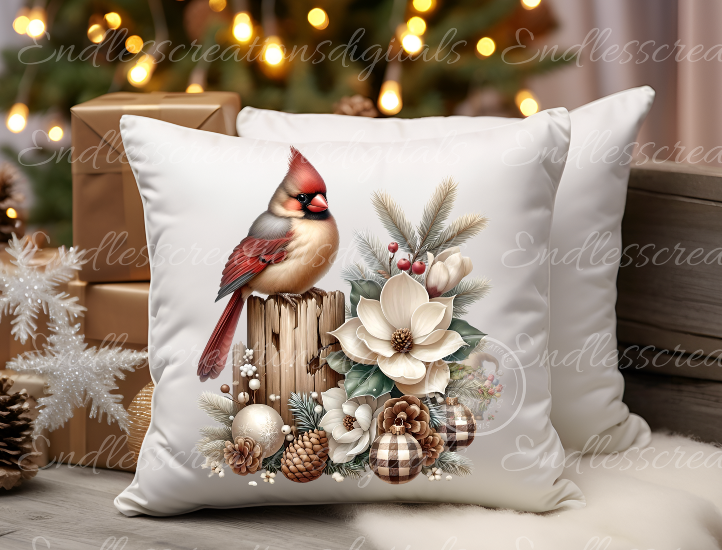 WINTER CARDINALS TRANSPARENCIES SET OF 5