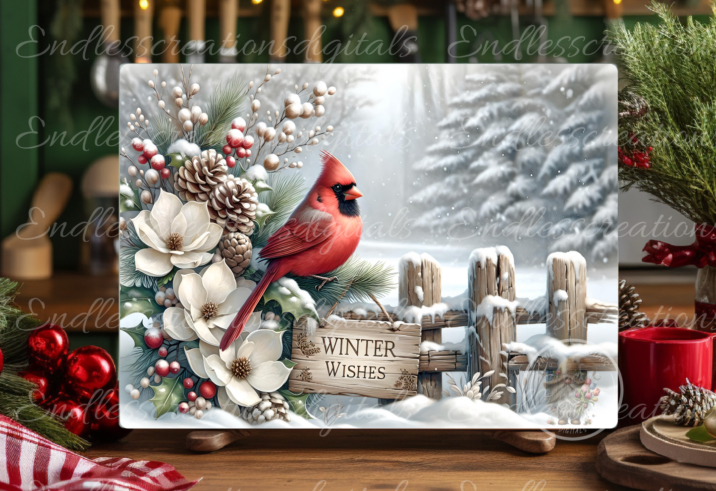 WINTER CARDINAL RECTANGLE/TINS