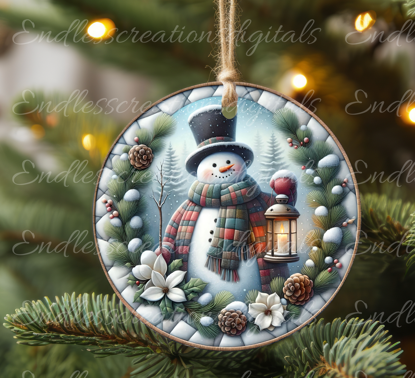WINTER SNOWMAN CLOCK DESIGN