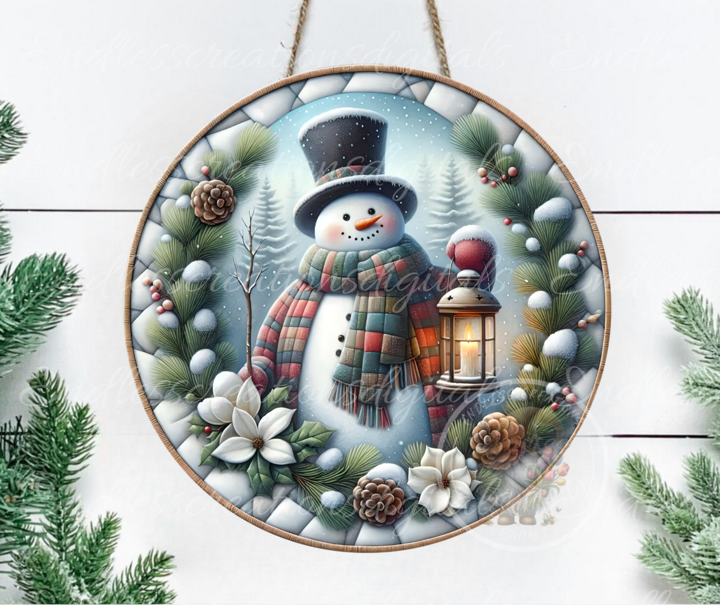 WINTER SNOWMAN CLOCK DESIGN