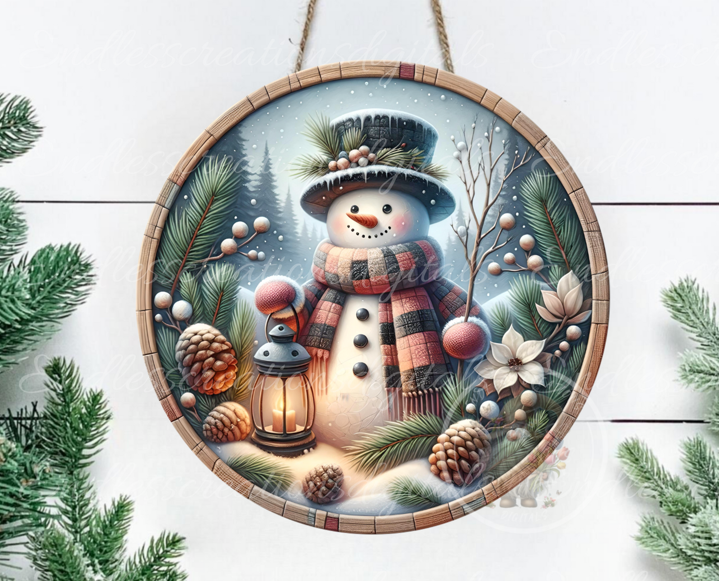 WINTER SNOWMAN CLOCK DESIGN