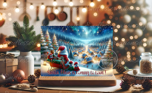 SANTA AND ELVES RECTANGLE/TINS