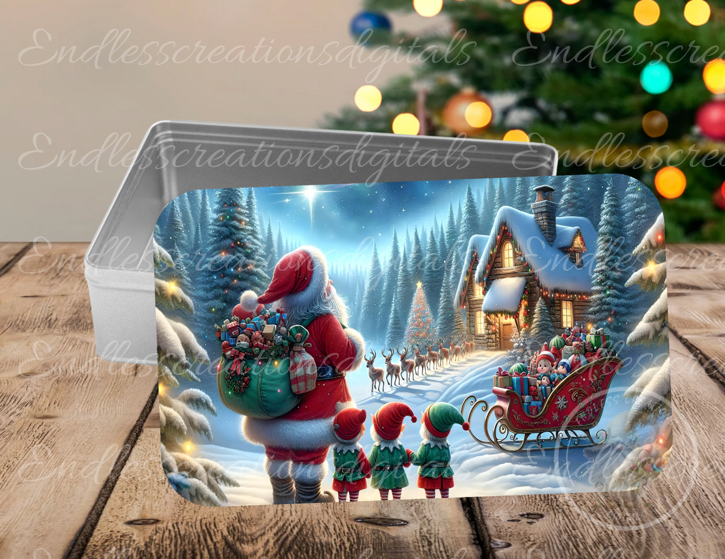 NIGHT BEFORE CHRISTMAS RECTANGLE/TINS