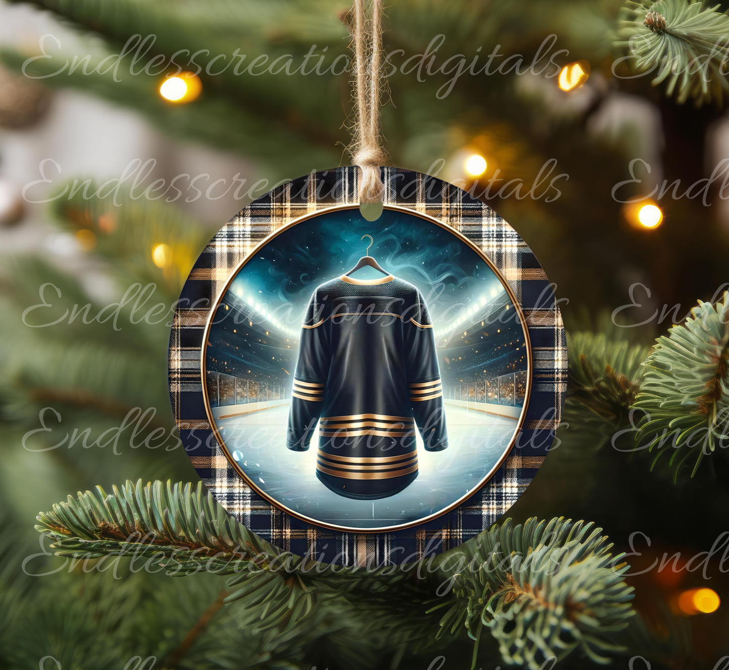 HOCKEY PLAYER JERSEY ORNAMENT/GIFT TAG