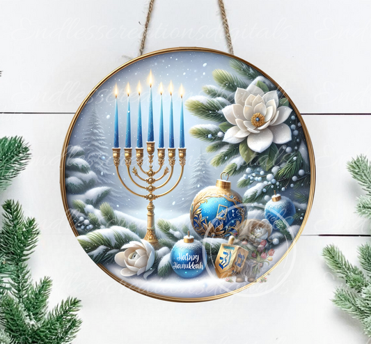 HAPPY HANUKKAH CHRISTMAS ROUND