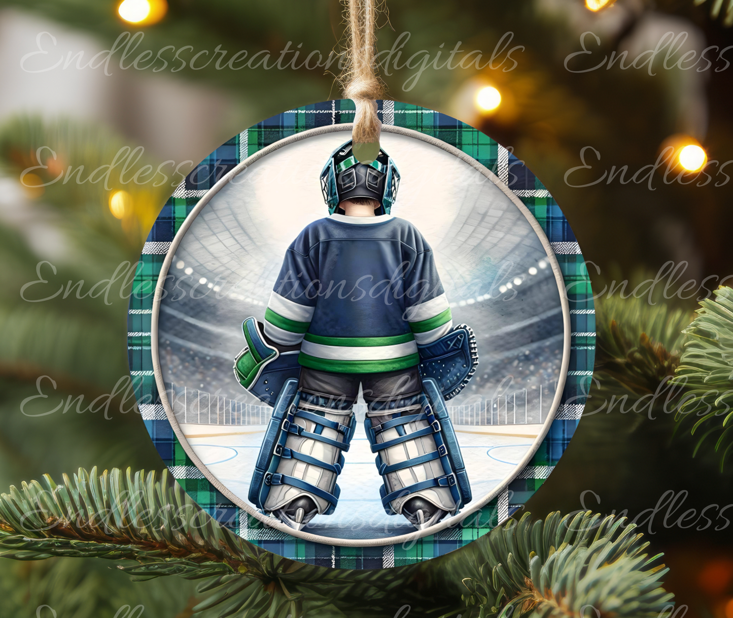 BOY/GIRL/GOALIE HOCKEY ORNAMENTS/GIFT TAG