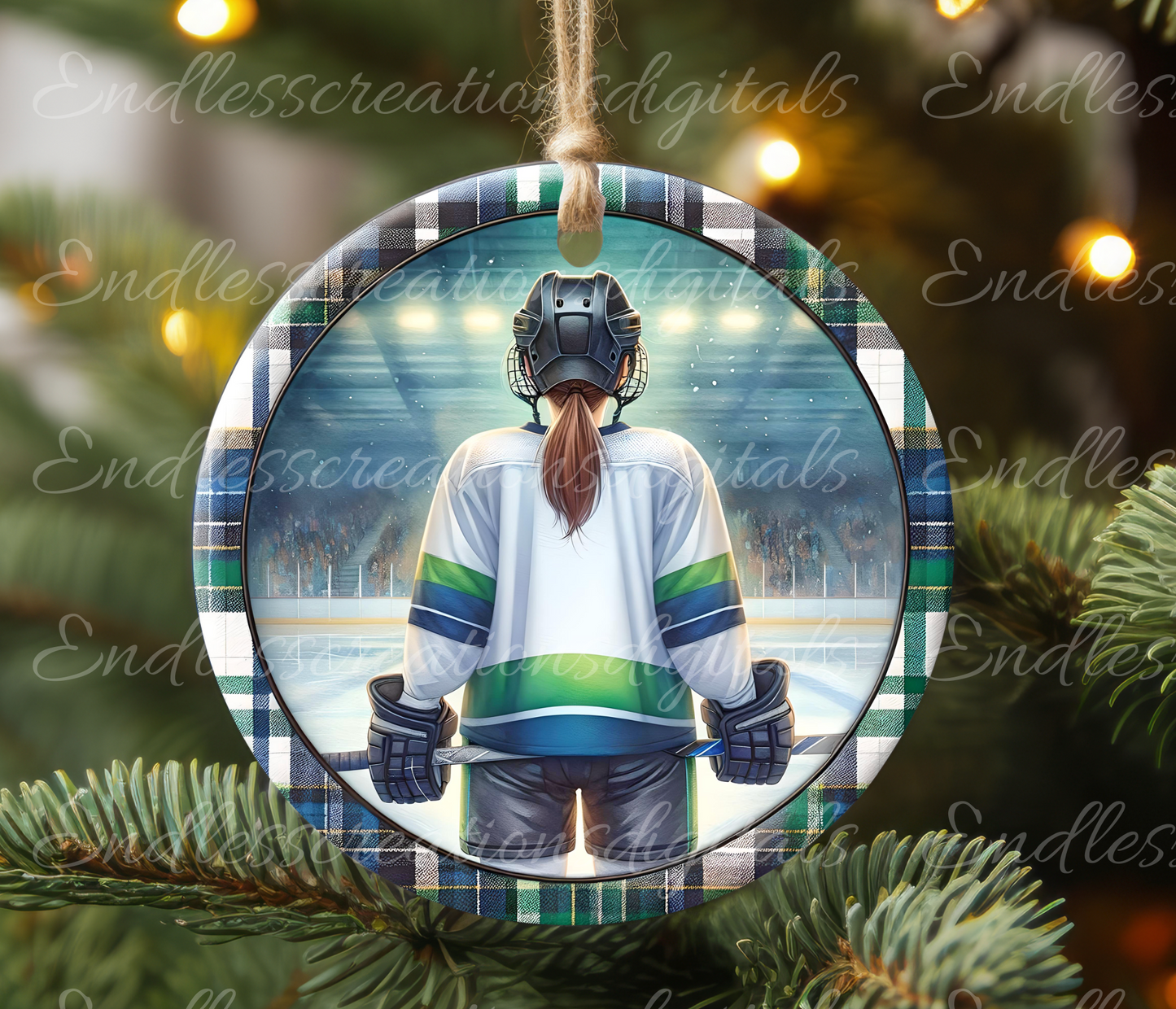 BOY/GIRL/GOALIE HOCKEY ORNAMENTS/GIFT TAG
