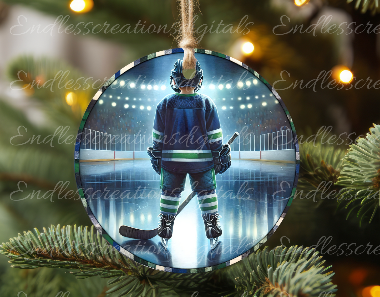 BOY/GIRL/GOALIE HOCKEY ORNAMENTS/GIFT TAG