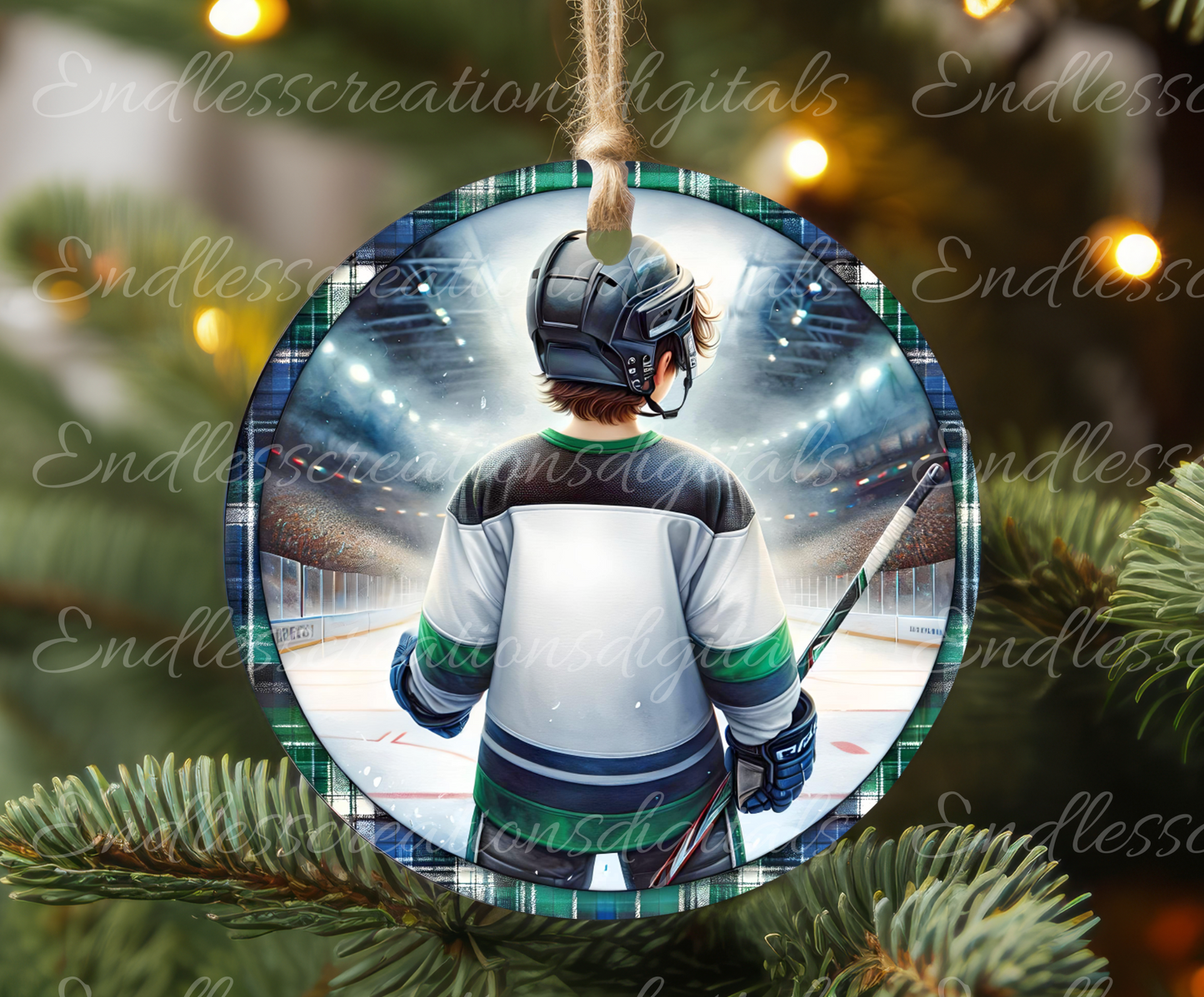 BOY/GIRL/GOALIE HOCKEY ORNAMENTS/GIFT TAG