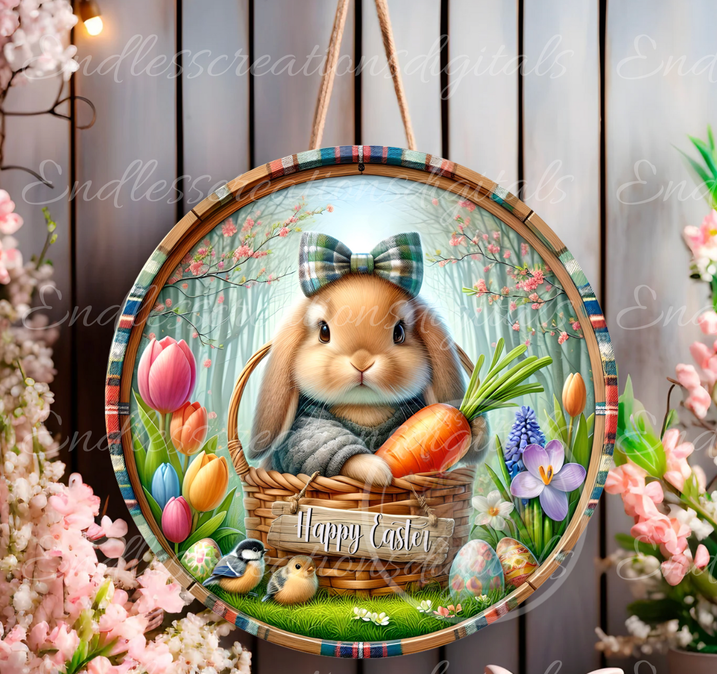 HAPPY EASTER BUNNY ROUND