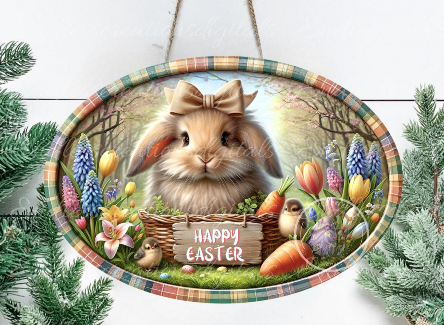 HAPPY EASTER OVAL DIGITAL