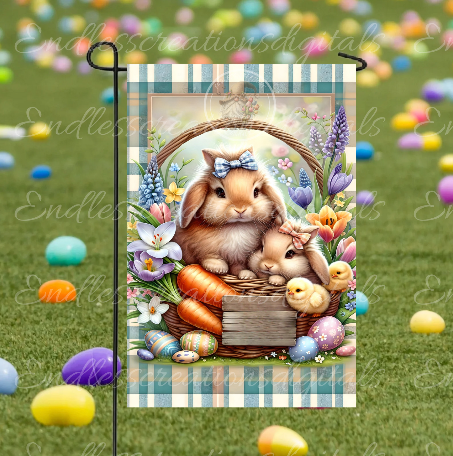 HAPPY EASTER GARDEN FLAG