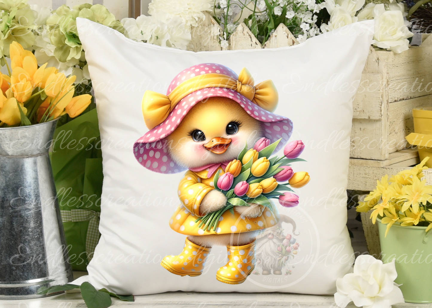 CUTE SPRING DUCKS TRANSPARENCIES BUNDLE OF 10