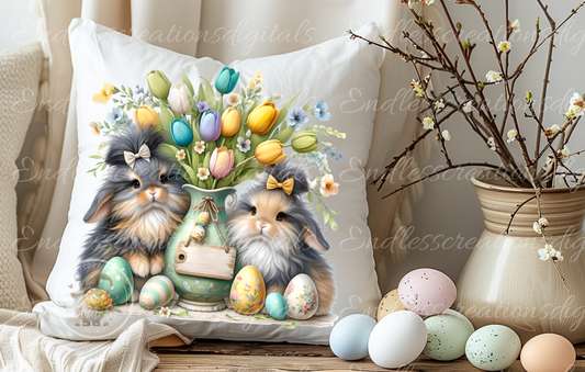 6 ADORABLE BLANK EASTER TRANSPARENCIES