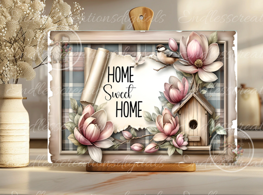 HOME SWEET HOME SPRING FLORAL RECTANGLE