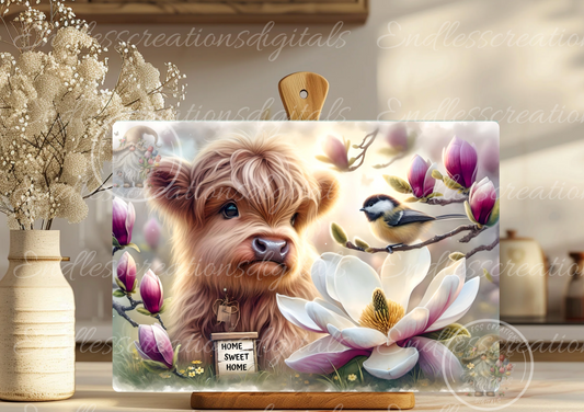 SPRING MAGNOLIAS BABY HIGHLAND RECTANGLE