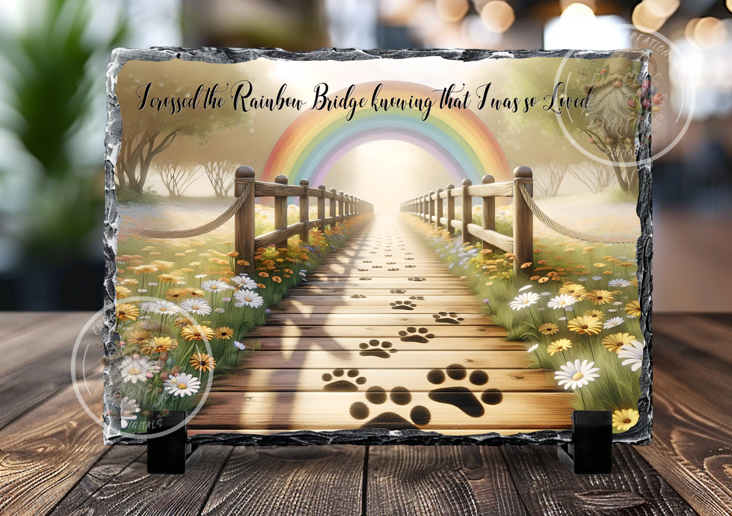 RAINBOW BRIDGE PET MEMORIAL RECTANGLE