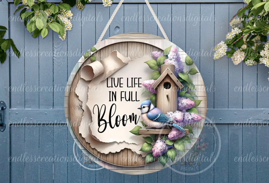 LIVE LIFE BLUEJAY LILACS
