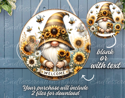 SUNFLOWER WELCOME GNOME SUMMER