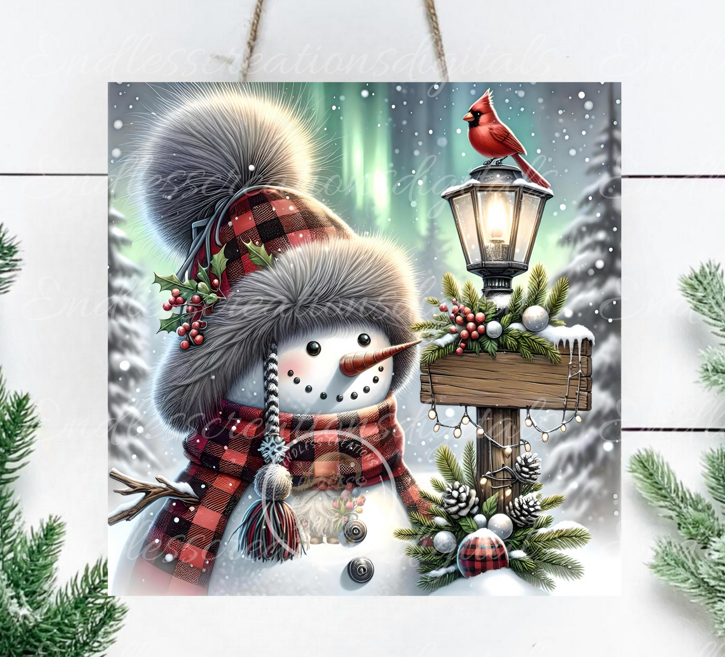 BUFFALO PLAID SNOWMAN BUNDLE