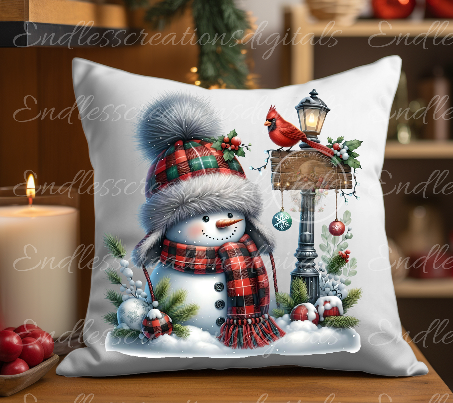 BUFFALO PLAID SNOWMAN BUNDLE