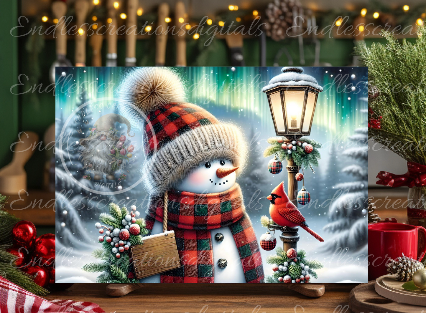 BUFFALO PLAID SNOWMAN BUNDLE