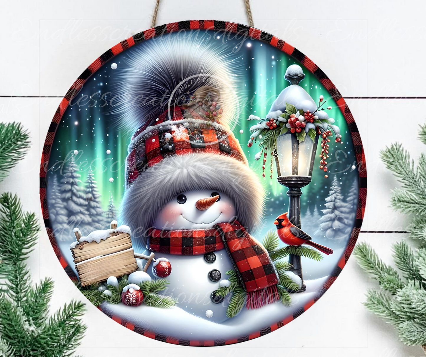 BUFFALO PLAID SNOWMAN BUNDLE