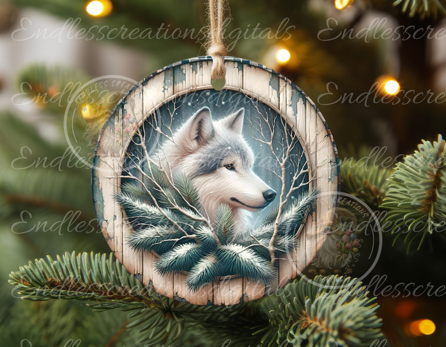 WINTER WOLF CLOCK DESIGN