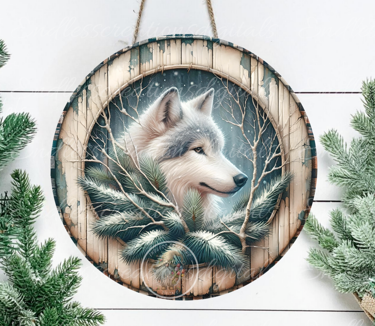 WINTER WOLF CLOCK DESIGN