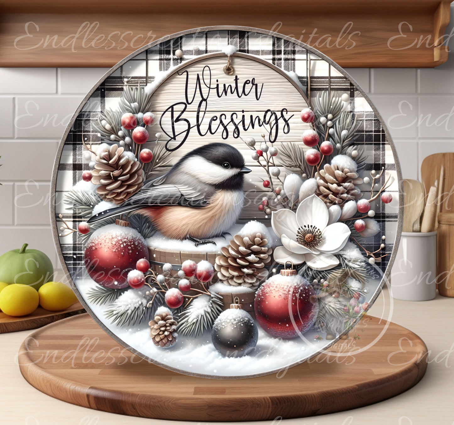 WINTER BLESSINGS CHICKADEE