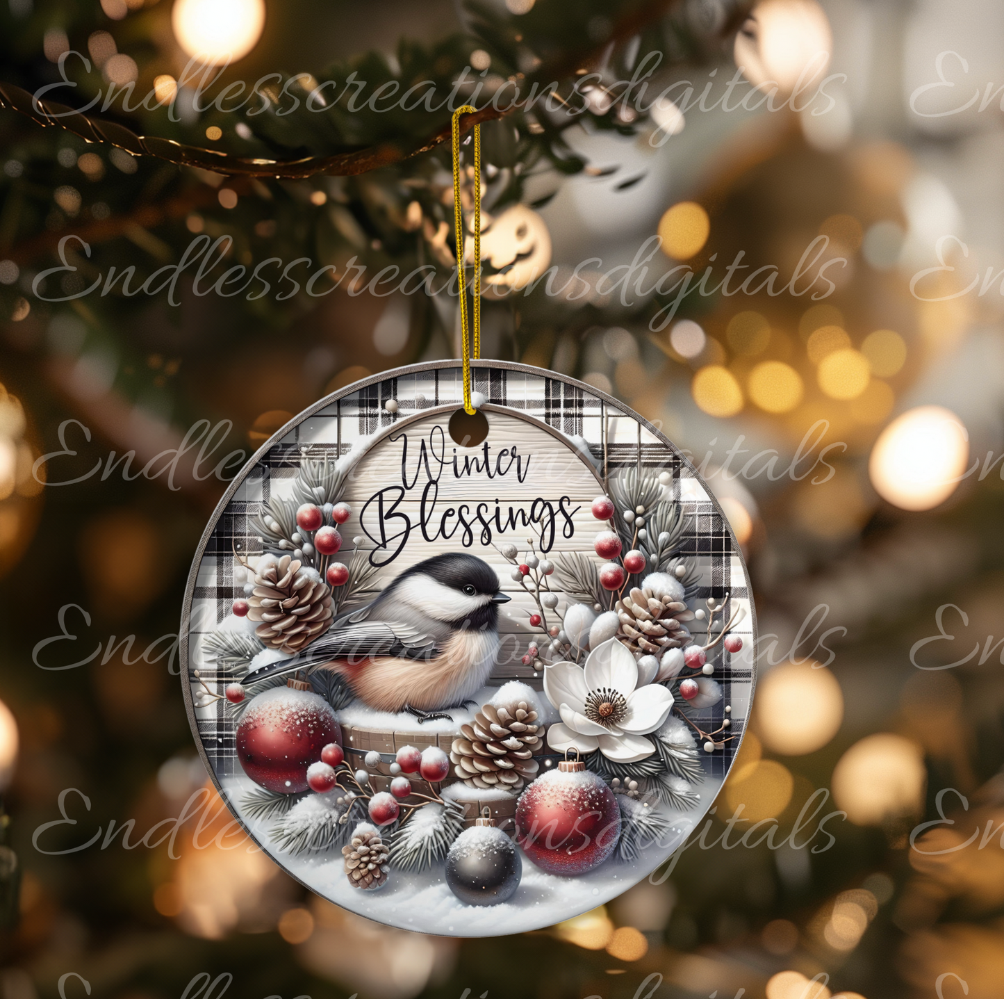 WINTER BLESSINGS CHICKADEE