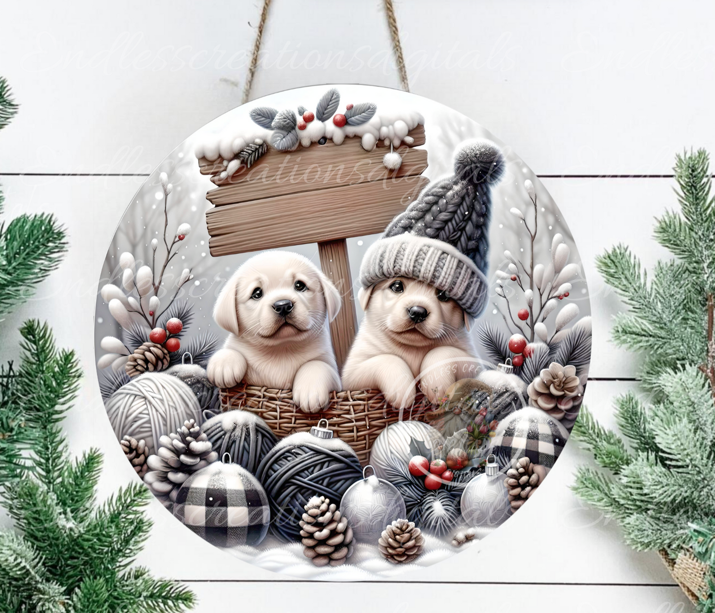 MERRY WOOFMAS WINTER PUPPIES