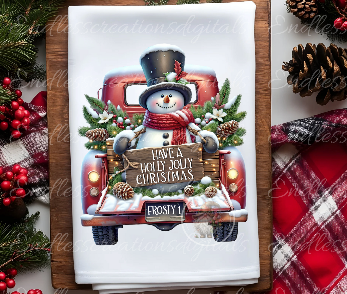 RED TRUCK SNOWMAN WINTER BUNDLE