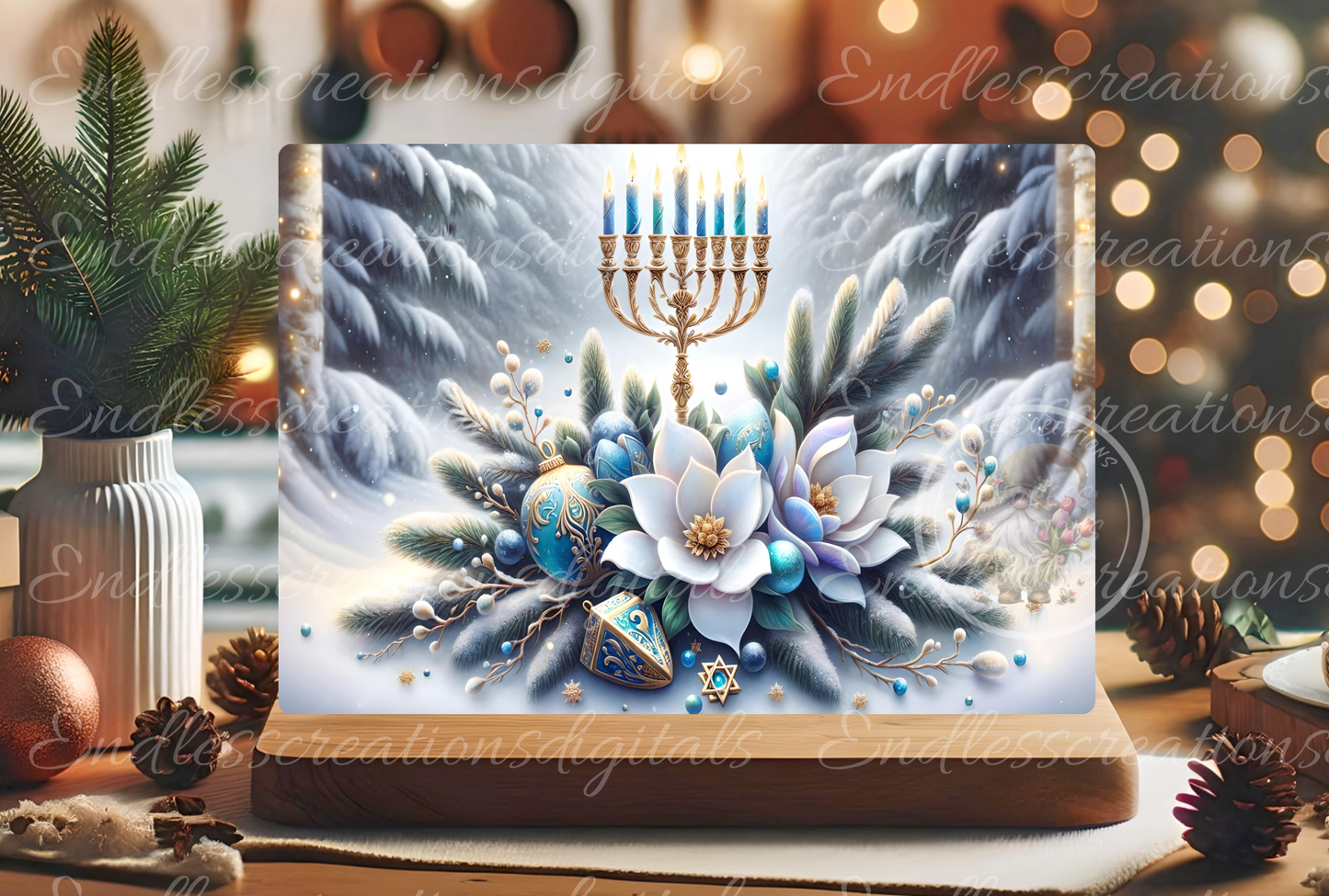 CHRISTMAS HANUKKAH RECTANGLE/TINS