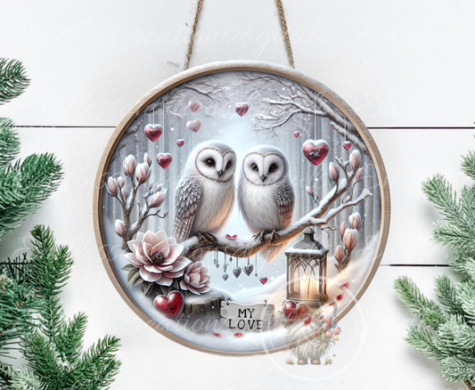 VALENTINES WINTER OWL COUPLE