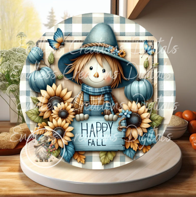 FALL BLUE SCARCROW ROUND