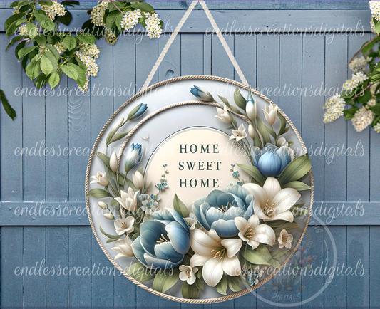 HOME SWEET SPRING TULIP ROUND