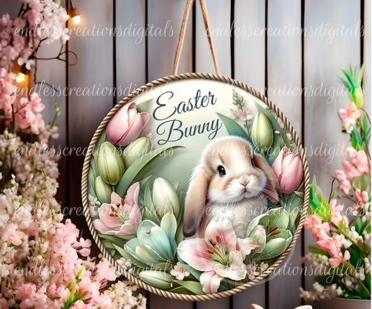 HAPPY EASTER BUNNY ROUND