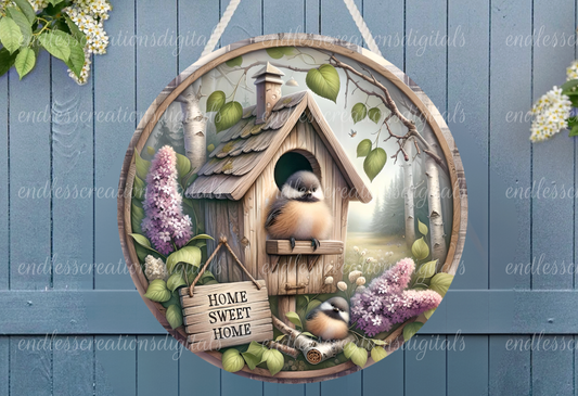 SPRING FLORAL BIRDHOUSE