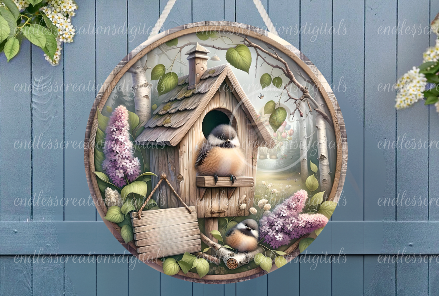 SPRING FLORAL BIRDHOUSE