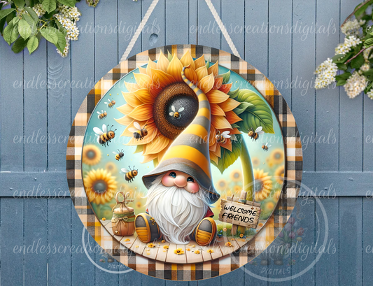 SUMMER WELCOME GNOME ROUND