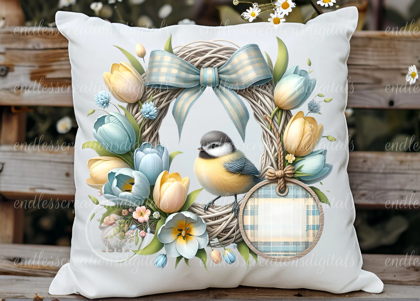 SPRING TULIP WREATH TRANSPARENCIES