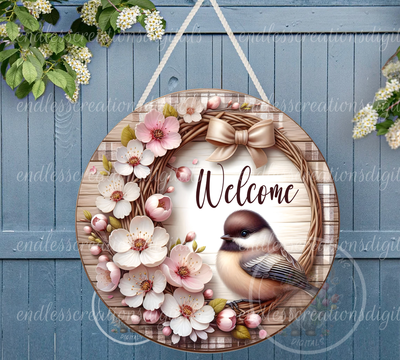 CHERRY BLOSSOM SPRING FLORAL ROUND