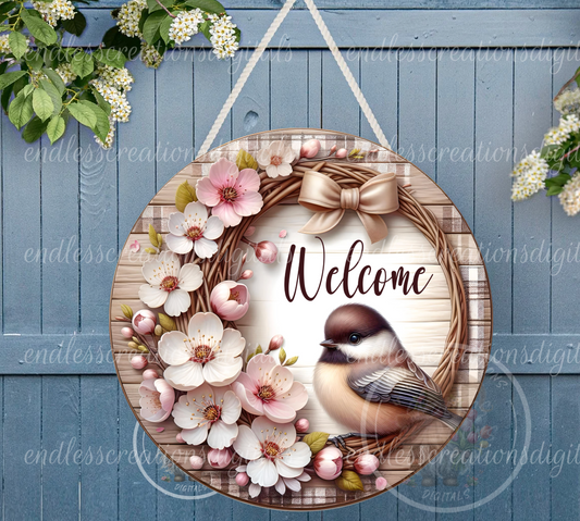 CHERRY BLOSSOM SPRING FLORAL ROUND