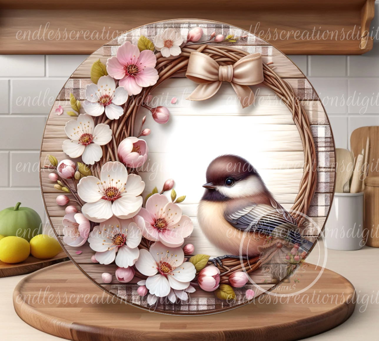 CHERRY BLOSSOM SPRING FLORAL ROUND